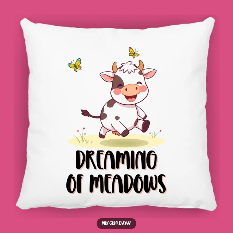 Funny Cow Butterfly Pillow: Joyful Character Comfort Gift