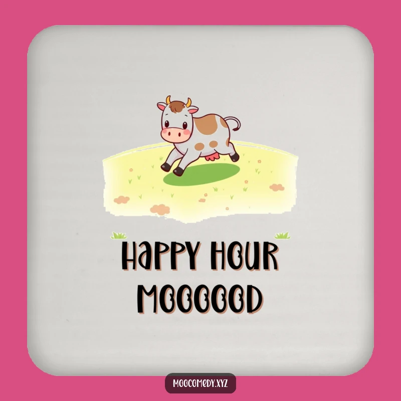 Funny Cow Coaster - Cheerful Skipper Art for Farmhouse Tables