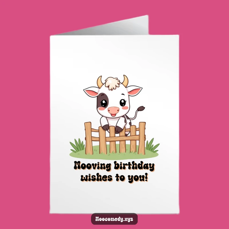 Free Printable Cow Birthday Card - Jumping Fun Downloadable Gift