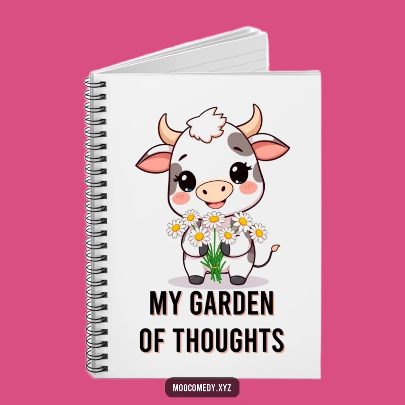 Funny Cow Daisy Notebook: Smiling Character Journal Gift