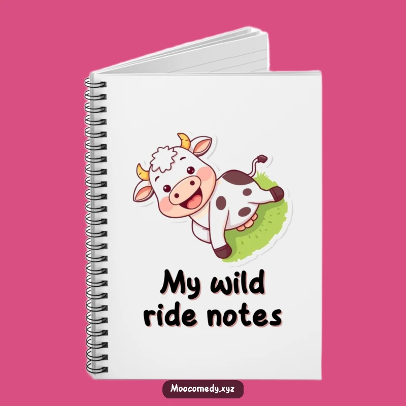 Funny Cow Sliding Notebook: Jot Down Ideas with Playful Farm Charm