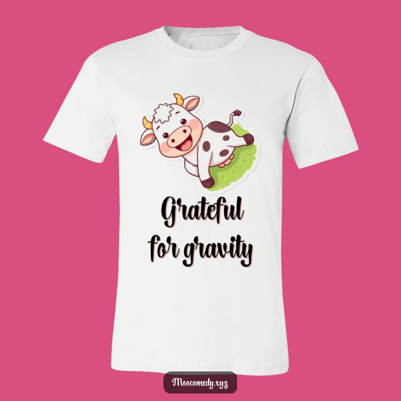 Funny Cow Sliding T-Shirt: Embrace the Fun with This Grinning Farm Tee